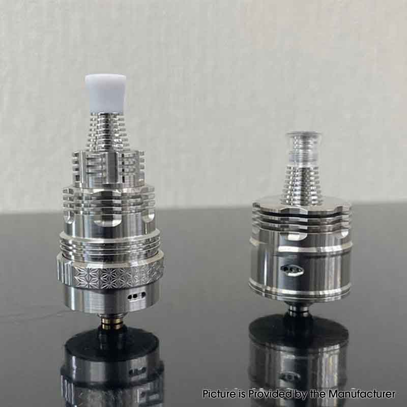 415 Short 510 Drip Tip Set with 6 Mouthpieces for RTA / RDA Atomizer - Silver