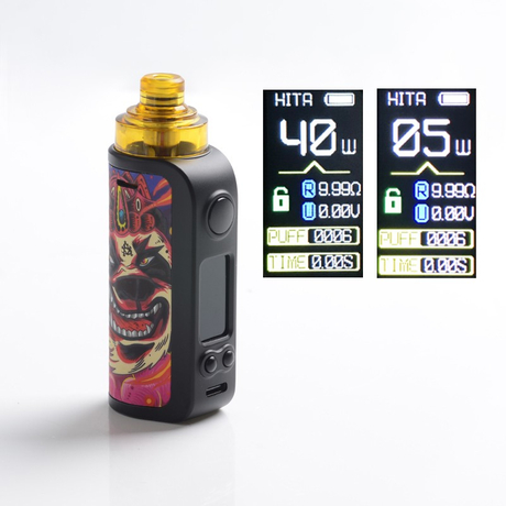 Authentic Asvape Hita Ink 40W Pod System Vape Mod Kit 1500mAh, 5~40W, 3.0ml