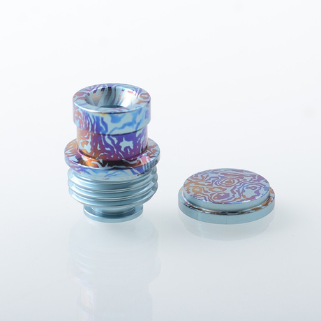 Authentic MK MODS Ti-type2 Drip Tip + Button Set for SXK BB / Billet Titanium Alloy