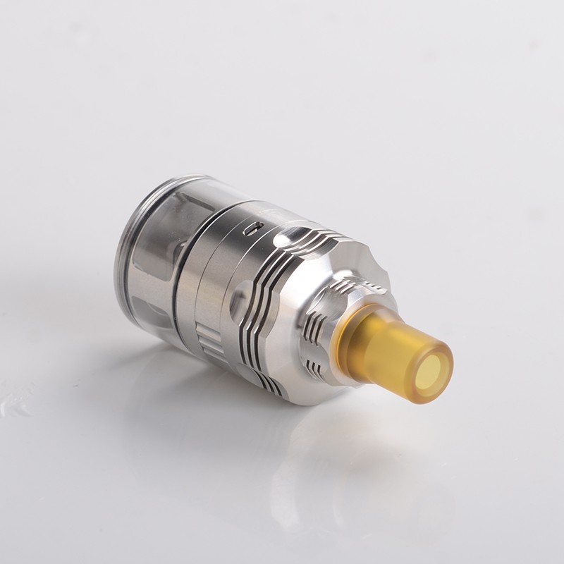 Four One Five 415 S61 Genesis Atomizer Style RDTA Rebuildable Dripping Tank Atomizer Silver Stainless Steel + Glass 22mm