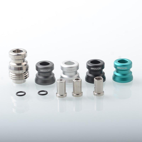 Mission XV Cosmos Drip Tip Set for BB / Billet Box Mod - Silver, Titanium + Aluminum