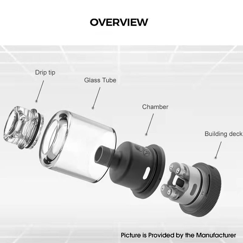 Authentique GAS Mods Kree V2 RTA Tank Rebuildable Vape ATOMERIE DE 22 mm de diamètre