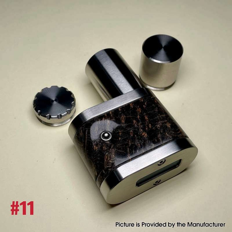Stratum Balance 60W TC VW Vape Box Mod  Stabwood + Stainless Steel, 1~60W, 1 x 18350 / 18650
