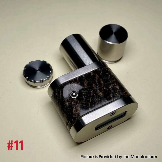 Stratum Balance 60W TC VW Vape Box Mod Stabwood + Stainless Steel, 1~60W, 1 x 18350 / 18650