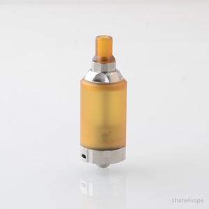 BY-KA V11 Style MTL RTA 23mm 5.5ml – SS Atomizer with 1.2/1.4/1.7mm Air Pins (Translucent / Brown)
