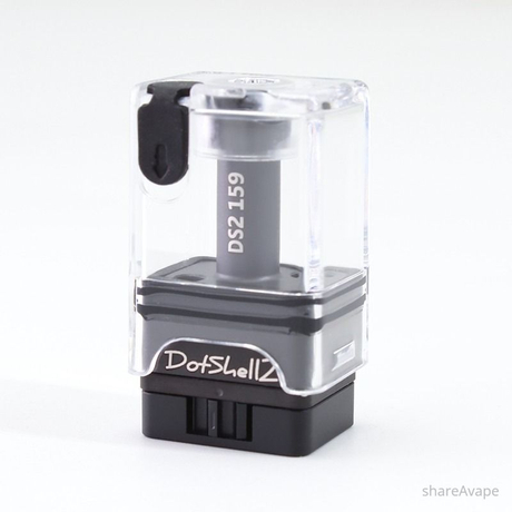 SXK DotShell 2 Style RBA Tank Kit for dotMod dotAIO V1 V2 Gold Airflow Pins-Silver