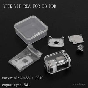 YFTK VIP Style RBA Bridge for Billet Box – 4.5ml, SS + PCTG