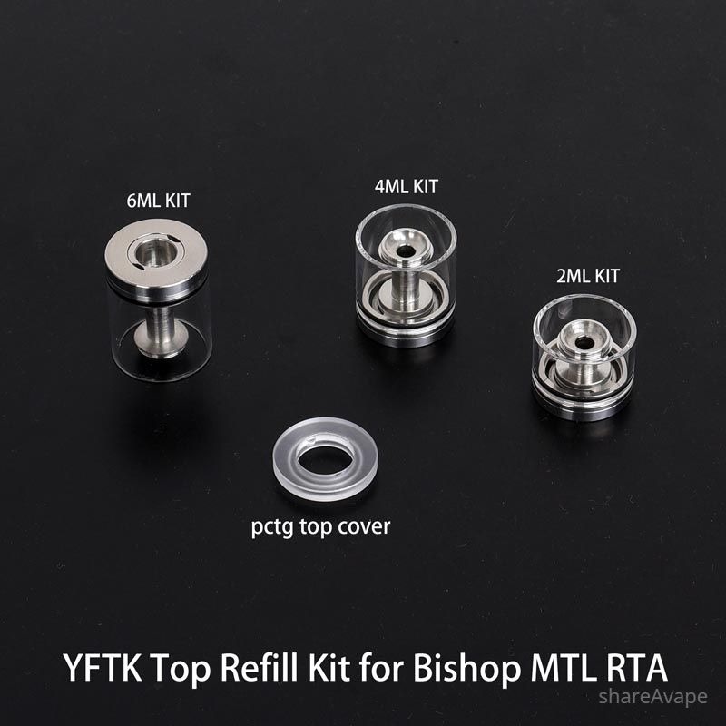 YFTK Top Refill Tank Kit for Bishop MTL RTA – 2ml / 4ml / 6ml Options