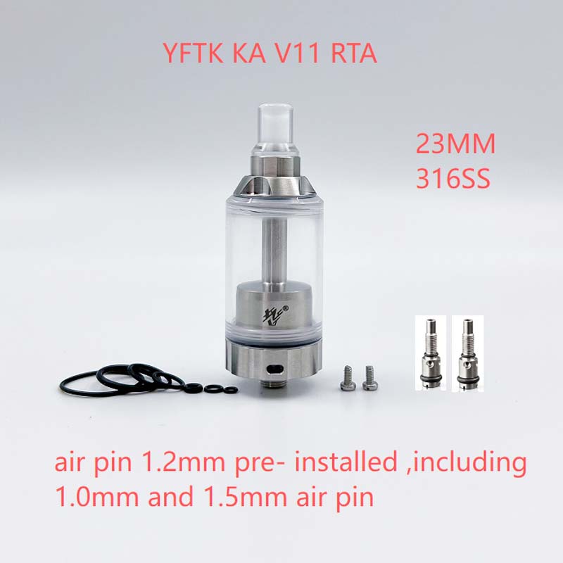 YFTK KA V11 Style 23mm MTL RTA Standard Set – Silver