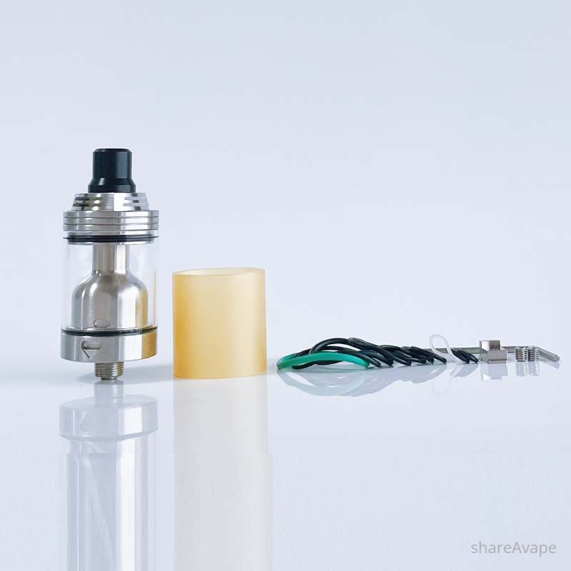 RekaVape Skyline-R Style RTA – Silver, 3.2ml, 22mm, 1.2/2.0mm Air Pins