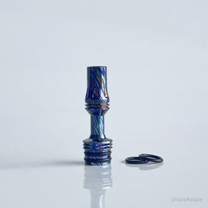 RekaVape 415 Tombo Giri Style 510 Drip Tip – Titanium Damascus