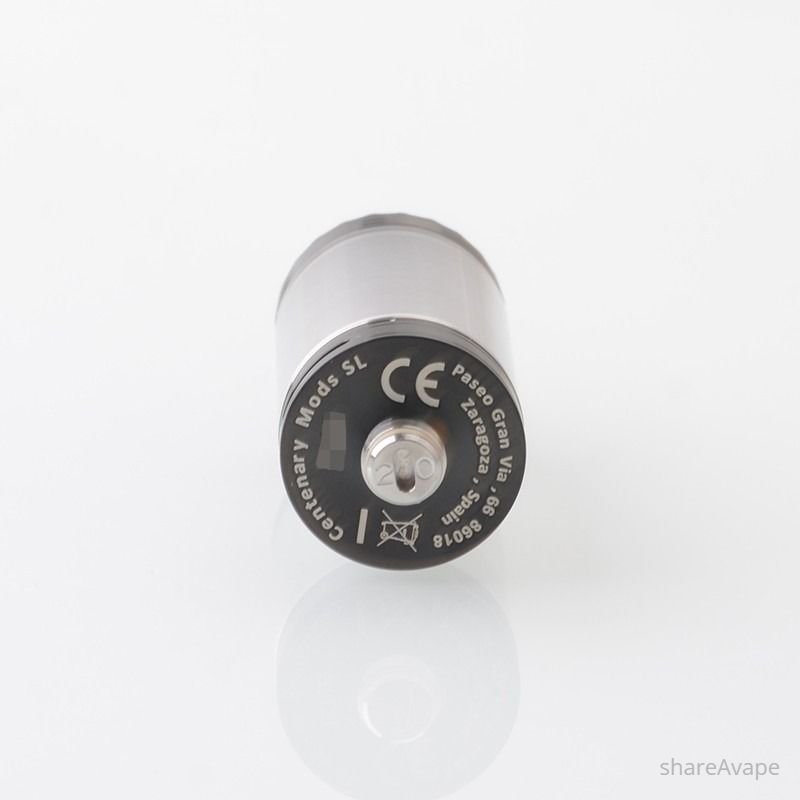 Minister Style MTL RTA 20mm – 5.8ml, 6 Air Pins (Silver / Black)