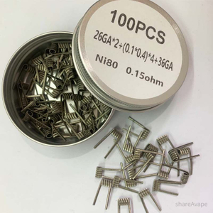 Premade Ni80 Framed Staple Coils – Prebuilt Vape Coils (100 PCS)