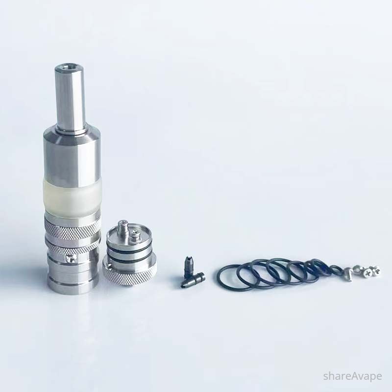 RekaVape FeV Flash-e-Vapor VS Dual Style 17mm RTA – 3.0ml, 316SS + PSU, Silver