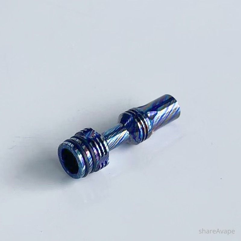RekaVape 415 Tombo Giri Style 510 Drip Tip – Titanium Damascus