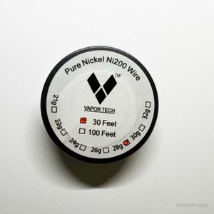Vapor Tech RBA Coil – Pure Nickel Ni200, 28GA, 30ft