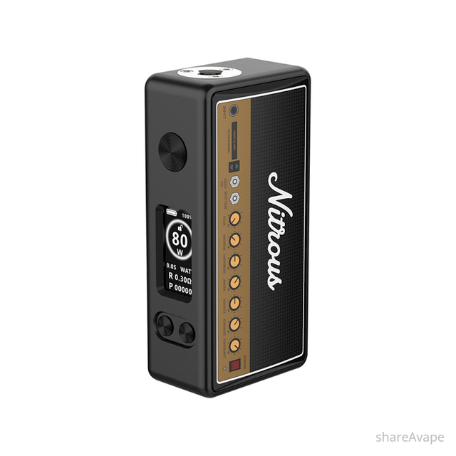 Authentic MECHVAPE x NITROUS Pocket 80W Box Mod – VW 5-80W, 1 x 18650 Battery