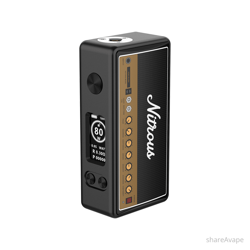 Authentic MECHVAPE x NITROUS Pocket 80W Box Mod – VW 5-80W, 1 x 18650 Battery