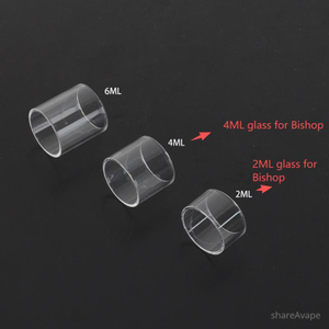 YFTK Replacement Glass Tank Tube for Bishop MTL RTA Top Refill Kit – 2ml / 4ml / 6ml