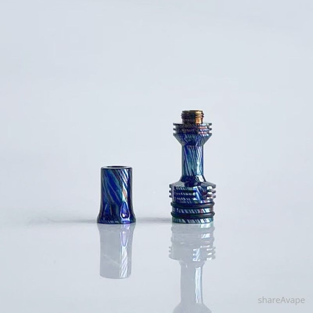RekaVape 415 Tombo Giri Style 510 Drip Tip – Titanium Damascus