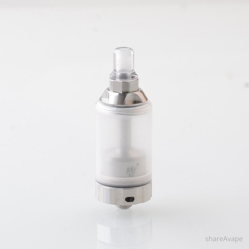 BY-KA V11 Style MTL RTA 23mm 5.5ml – SS Atomizer with 1.2/1.4/1.7mm Air Pins (Translucent / Brown)