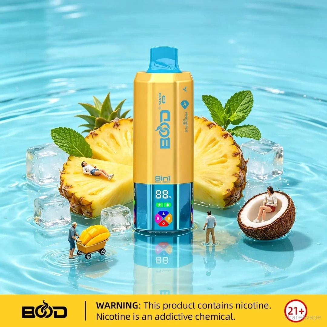 BOOD Vasto 8-in-1 Disposable Vape – 160,000 Puffs, 650mAh, Type-C Rechargeable