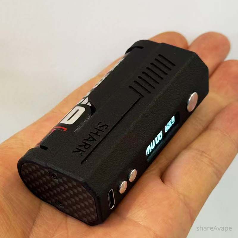 Dark Shark A80 80W 18650 Box Mod – 3D Printed Compact Vape Mod Black