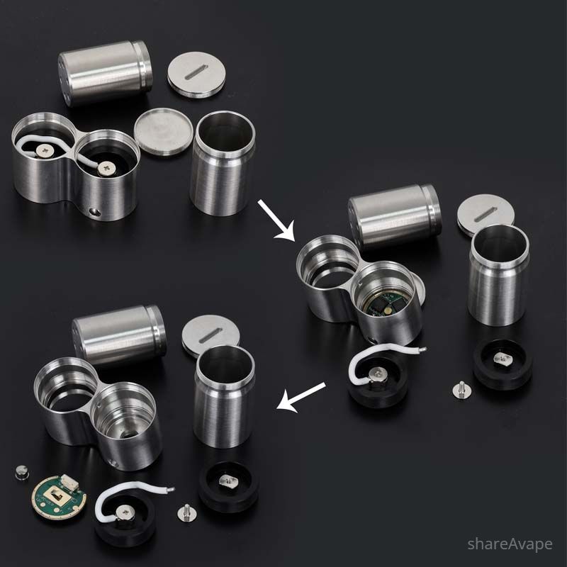 YFTK Pinnacle Colossus SBS Mechanical Mod 18350 18650 Silver