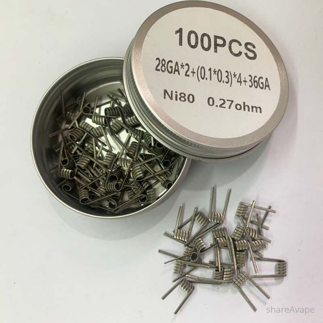 Premade Ni80 Framed Staple Coils – Prebuilt Vape Coils (100 PCS)