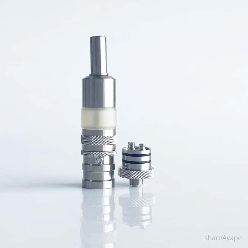 RekaVape FeV Flash-e-Vapor VS Dual Style 17mm RTA – 3.0ml, 316SS + PSU, Silver