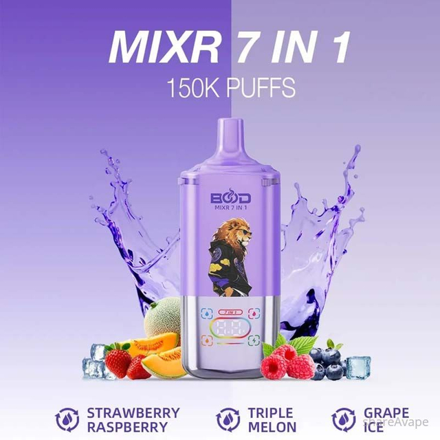 BOOD MIXR 7-in-1 Disposable Vape 150,000 Puffs – Multi-Flavor Device
