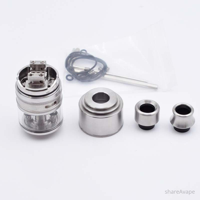 YFTK Slick Taifun GX Style RDTA – 23mm 4ml Rebuildable Tank, 316SS + Glass