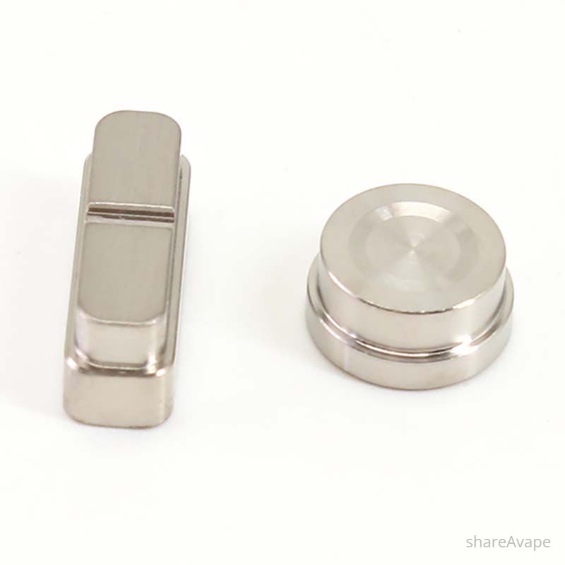 SXK Replacement Fire & Adjustment Button Set for PRC CUDA Style 60W Box Mod – Titanium (2 PCS)