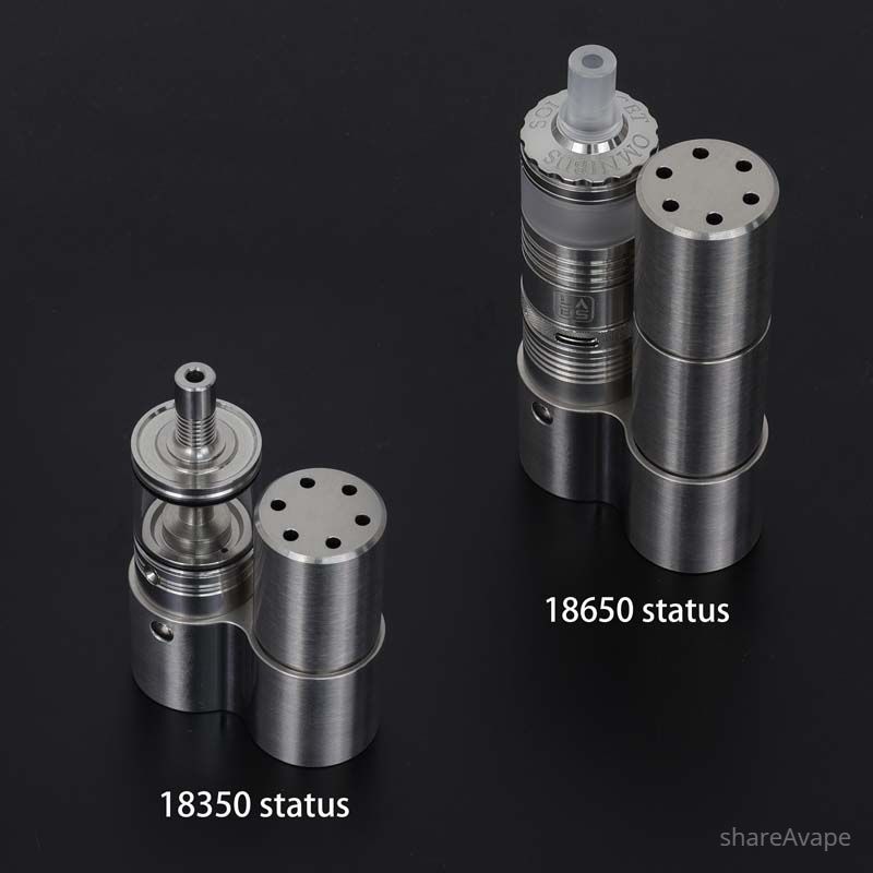 YFTK Pinnacle Colossus SBS Mechanical Mod 18350 18650 Silver