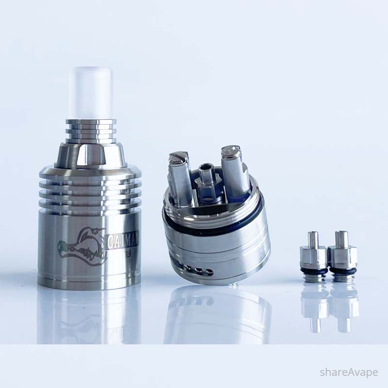 RekaVape Caiman V4 Style MTL RDA – 22mm, 316SS, 510 Drip Tip, Air Pins