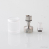 BY-KA V11 Style RTA Short Tank Kit 3.1ml – Replacement Tube + Chimney + Drip Tip (Translucent)