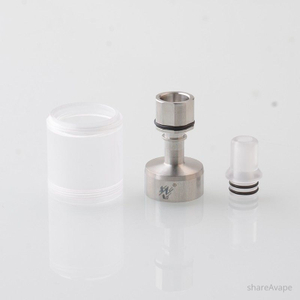 BY-KA V11 Style RTA Short Tank Kit 3.1ml – Replacement Tube + Chimney + Drip Tip (Translucent)