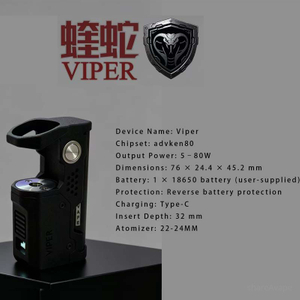 Adder 80W 18650 Box Mod – 3D Printed Compact Vape Mod