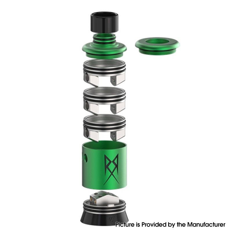 Authentic Thunder Cloud x GrimmGreen Recoil R3 TSC RDA Atomizer Single / Dual Coil, BF Pin, 24mm