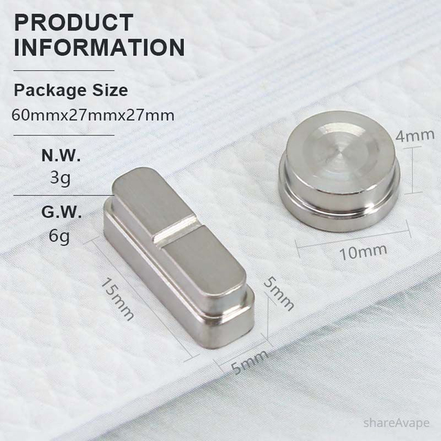 SXK Replacement Fire & Adjustment Button Set for PRC CUDA Style 60W Box Mod – Titanium (2 PCS)