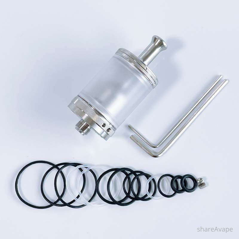 RekaVape Taifun GTR Style MTL RTA – 316SS + PC, 4.0ml, 23mm, Black/Silver