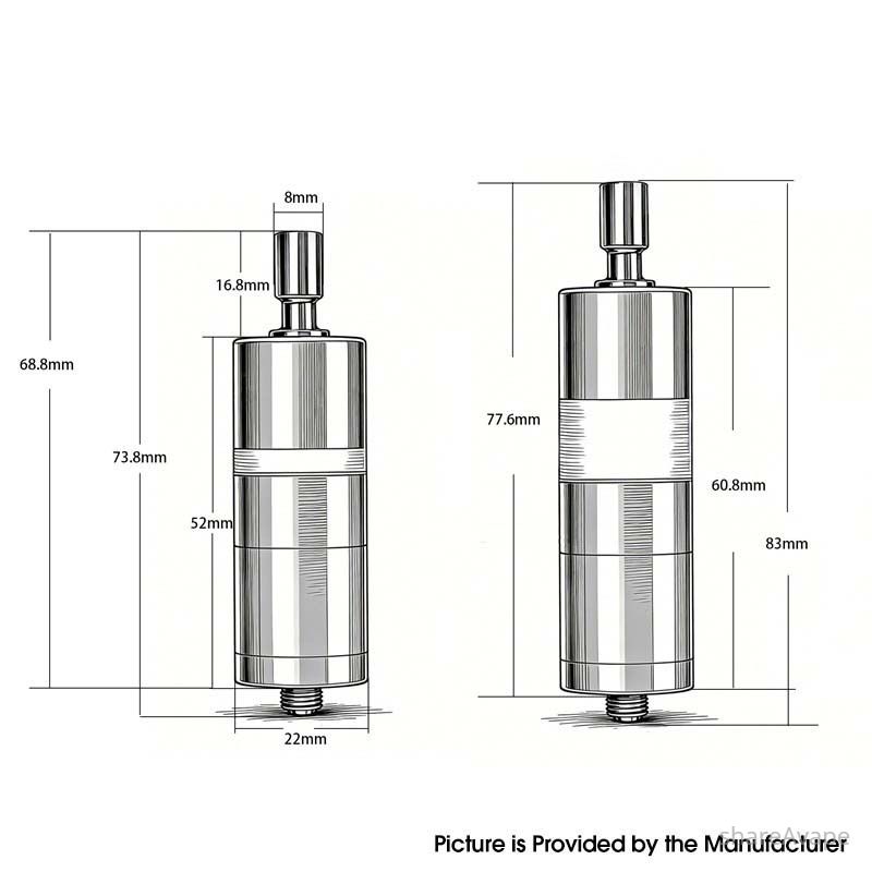 Flash 4.5S+ Style RTA – 22mm Rebuildable Tank Atomizer