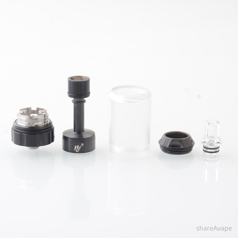 BY-KA V11 Style MTL RTA 23mm – 5.5ml, Air Pins (Silver / Black)