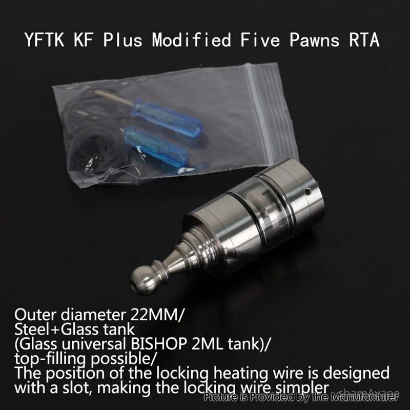 YFTK Kayfun Plus Style MTL RTA 22mm – 3.5ml Tank (Modified Five Pawns Edition)