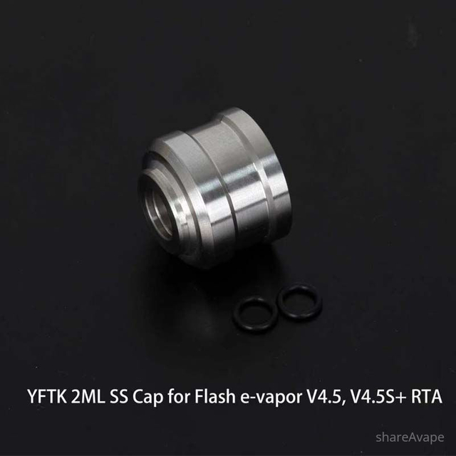 YFTK SS Cap 2ml for Flash e-vapor V4.5 Style RTA