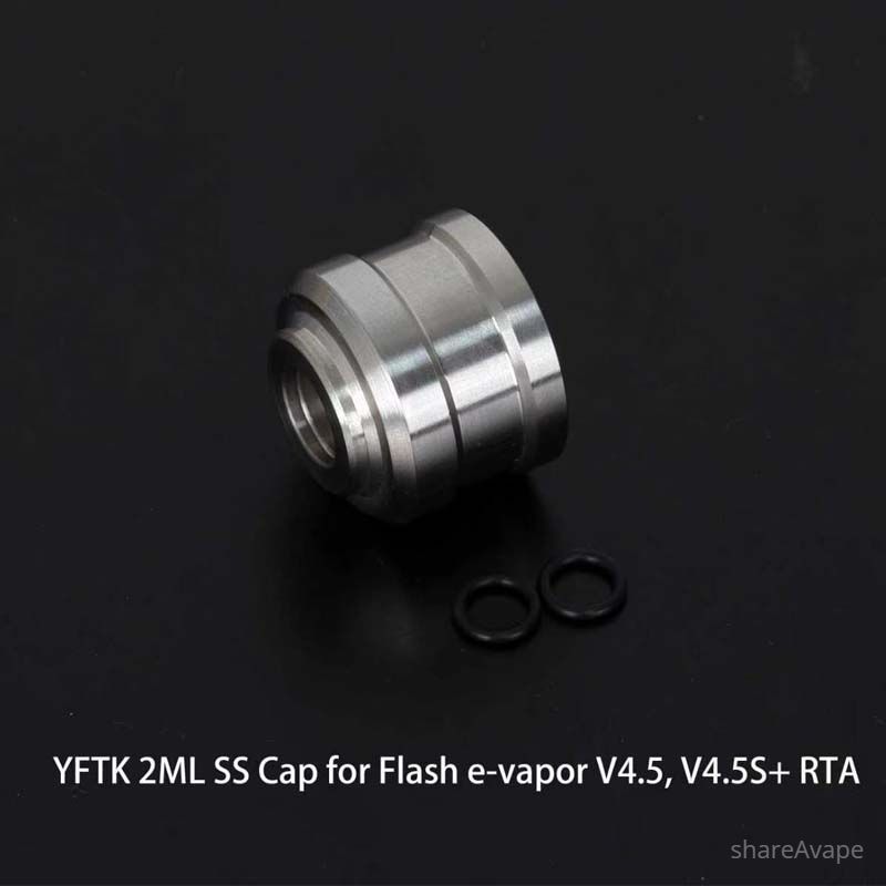 YFTK SS Cap 2ml for Flash e-vapor V4.5 Style RTA