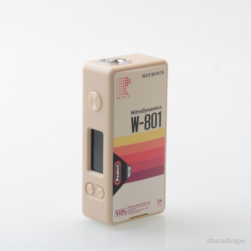 Authentic MECHVAPE x NITROUS Pocket 80W Box Mod – VW 5-80W, 1 x 18650 Battery