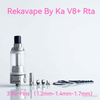 RekaVape KA V8+ Style RTA 22mm 5ml 316SS 510 Airflow