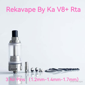 RekaVape KA V8+ Style RTA 22mm 5ml 316SS 510 Airflow