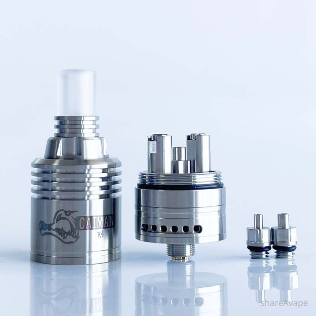 RekaVape Caiman V4 Style MTL RDA – 22mm, 316SS, 510 Drip Tip, Air Pins
